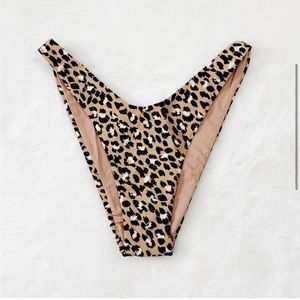 NWT Aerie Brand High-Cut Leopard Bikini Bottom